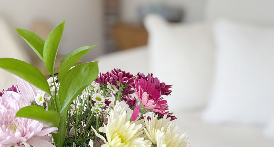 Flowers in the living room